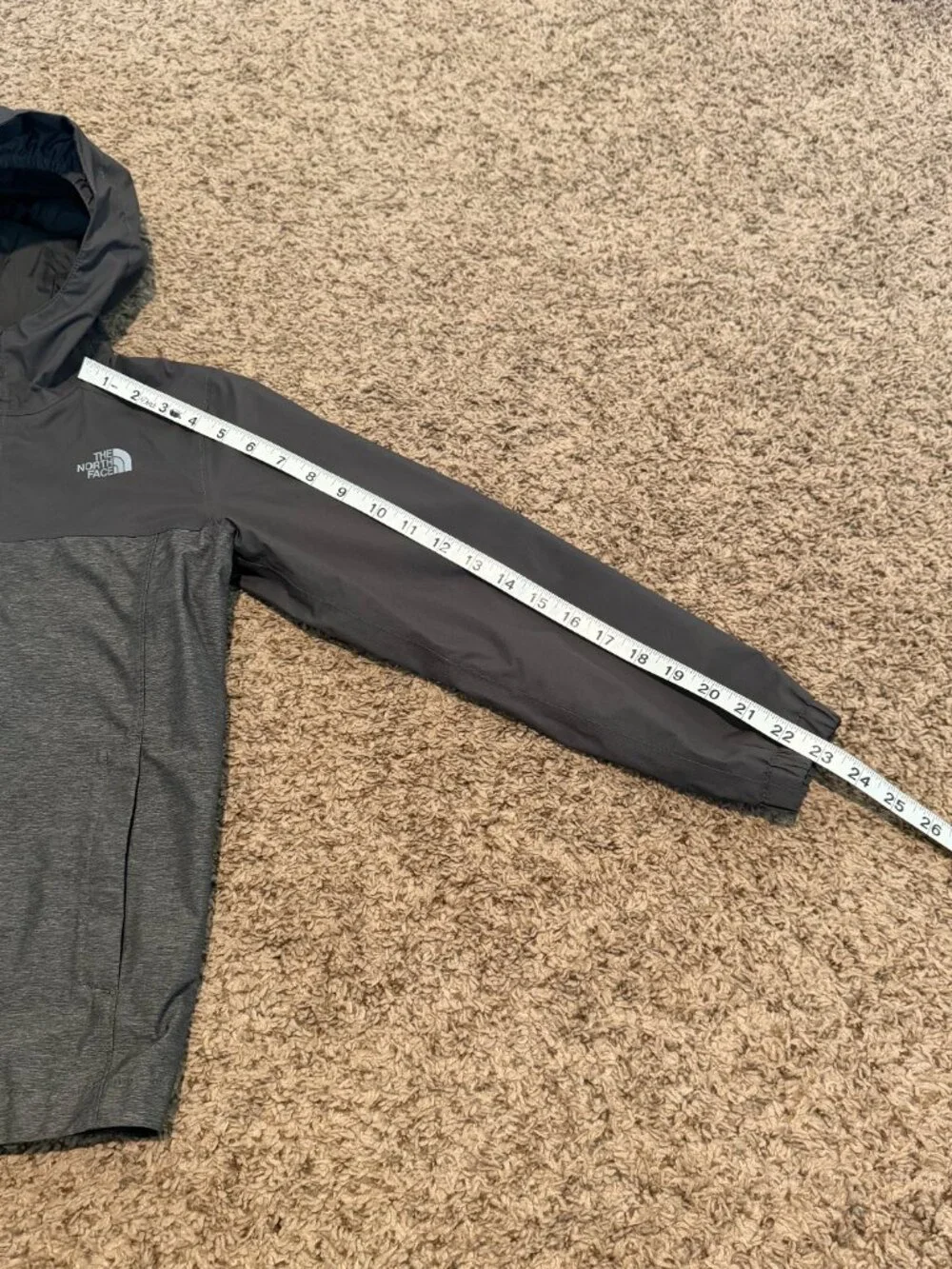 The North Face Boys Small Black Gray Rain Jacket Coat - Picture 9 of 11